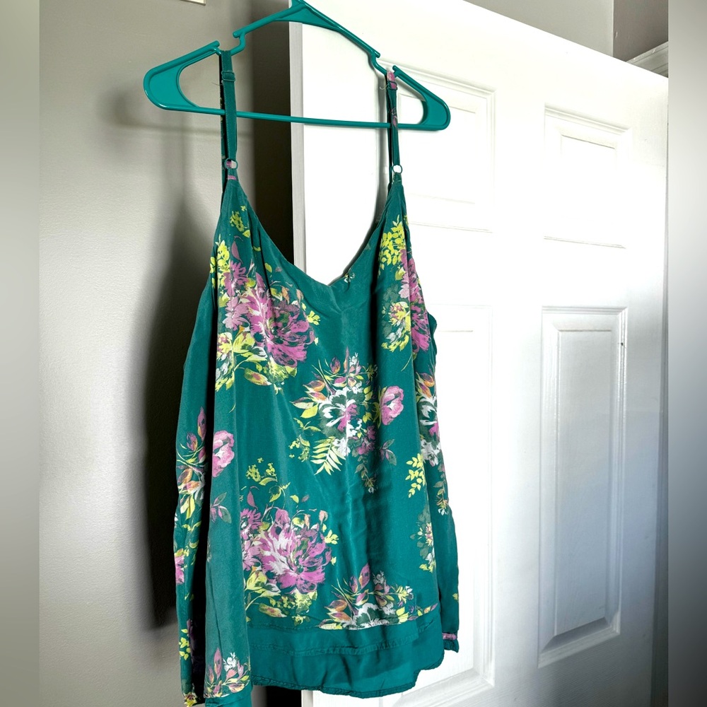 Teal Floral Cami